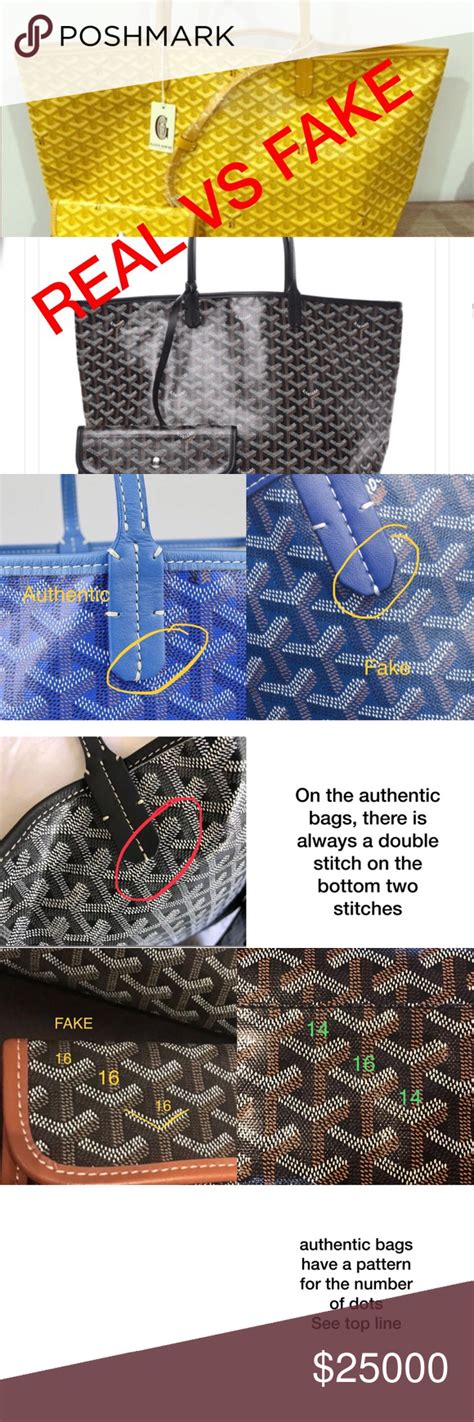 fake goyard bag vs real|authentic goyard tote bag.